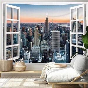 Tapestry showing New York City Skyline Tower Architect Buildings Skyscrapers